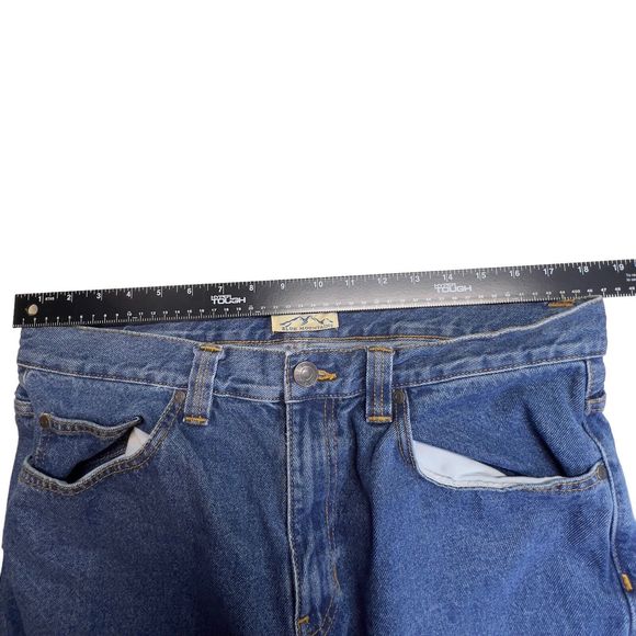Blue Mountain Jeans Mens Size 36x32 Regular Straight Fit Denim Blue Pants READ - Picture 8 of 13